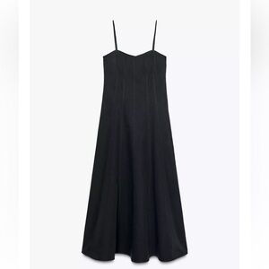 Zara Midi black dress size M
